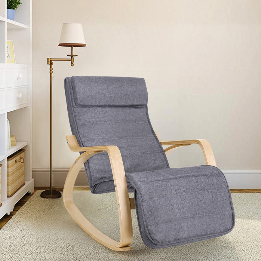 RESTLY Gray Rocking Chair