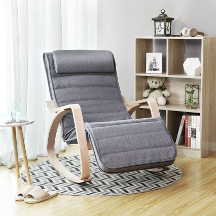 RESTLY Grey Rocking Chair