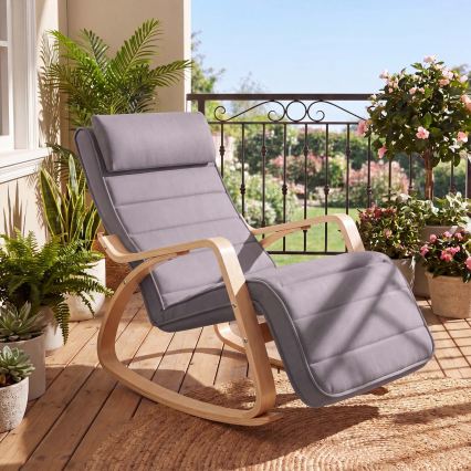 RESTLY Rocking Chair grey/purple