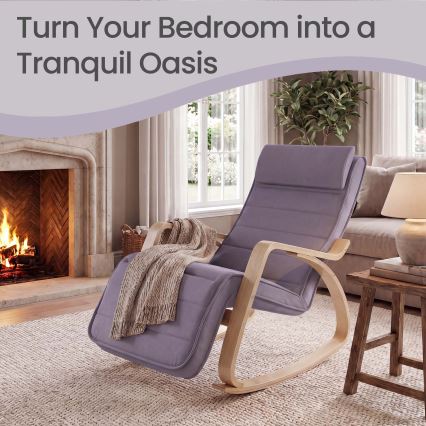 RESTLY Rocking Chair grey/purple