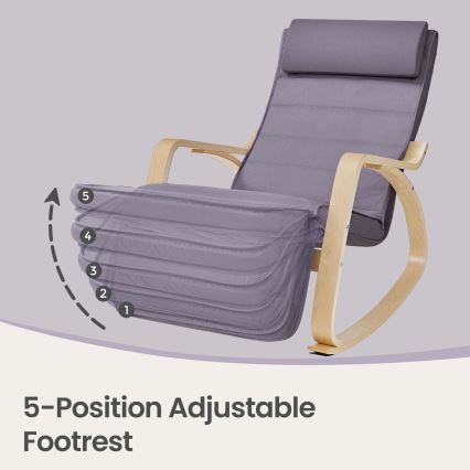 RESTLY Rocking Chair grey/purple