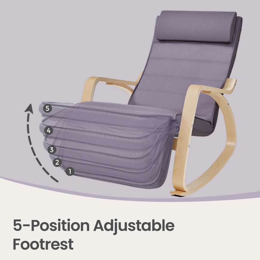 RESTLY Rocking Chair grey/purple