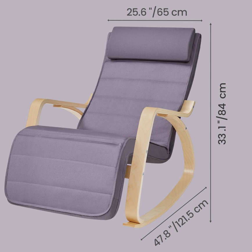 RESTLY Rocking Chair grey/purple