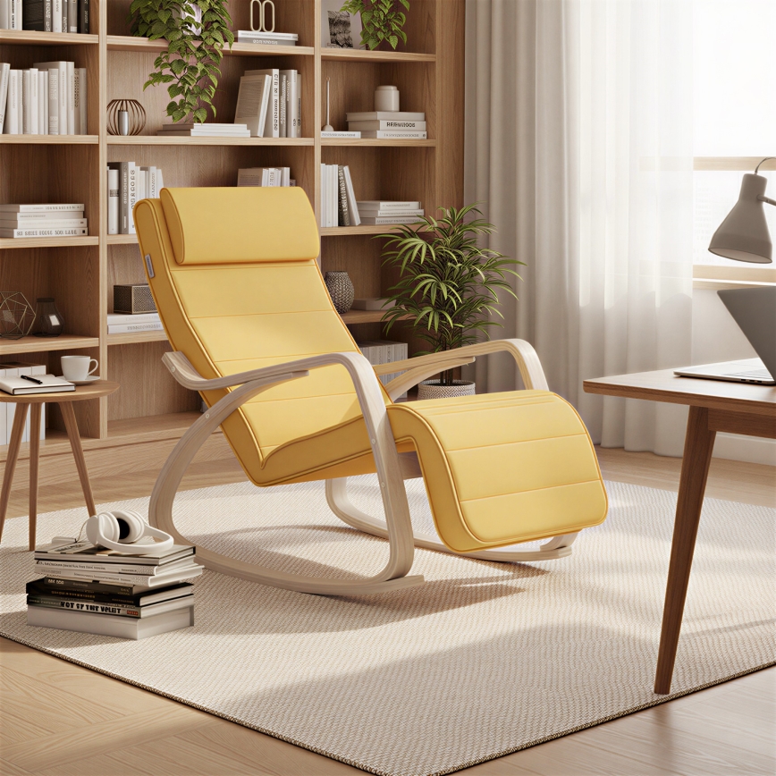RESTLY Rocking Chair — Yellow