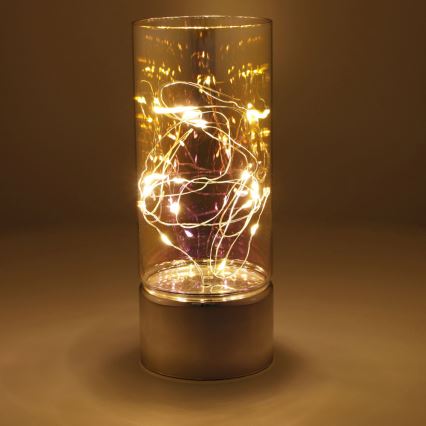Decoration with LED chain 3xAA warm white
