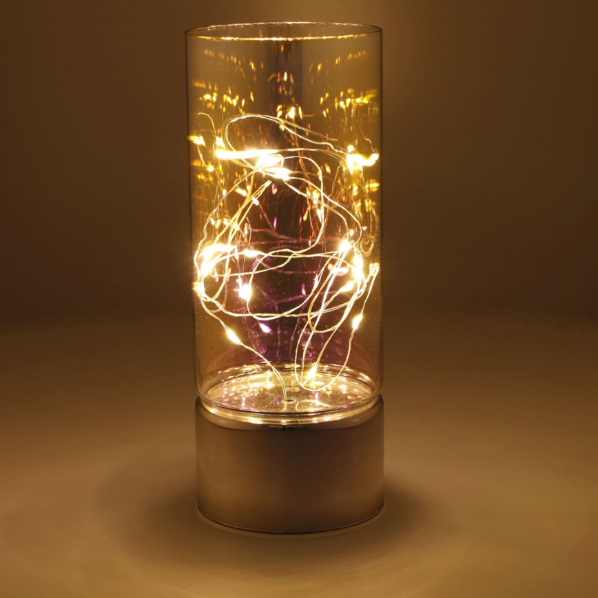 Decoration with LED chain 3xAA warm white