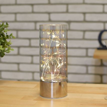 Decoration with LED chain 3xAA warm white