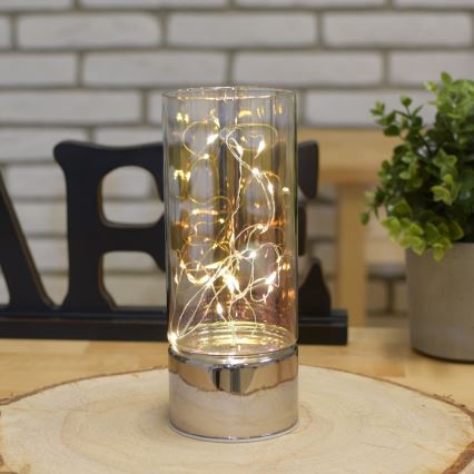 Decoration with LED chain 3xAA warm white