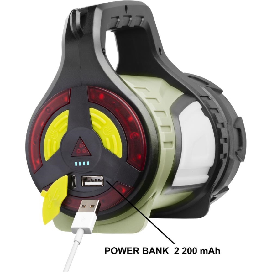 Retlux - Dimmable LED Outdoor Rechargeable Lantern with Built-in Power Bank LED/21W/4400 mAh IP44