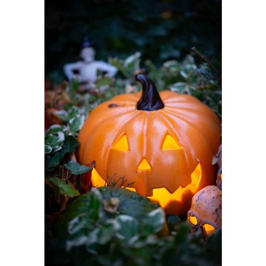 LED Ceramic pumpkin HALLOWEEN LED/3xLR44/warm white