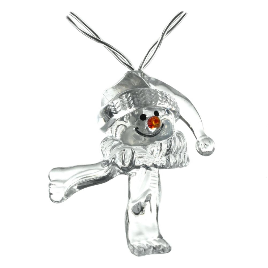 LED Christmas chain 10xLED/2xAA/warm white 1,65m snowmen