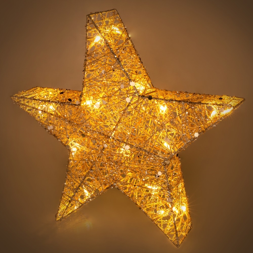 LED Christmas decoration 20xLED/2xAA warm white