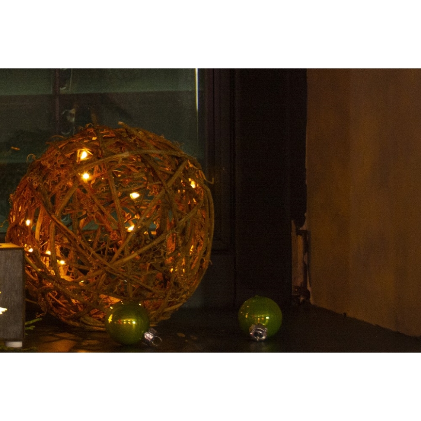 LED Christmas decoration 20xLED/3xAA warm white