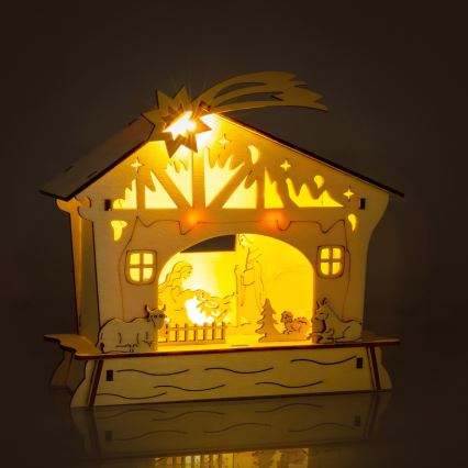LED Christmas decoration 4xLED/2xAAA warm white