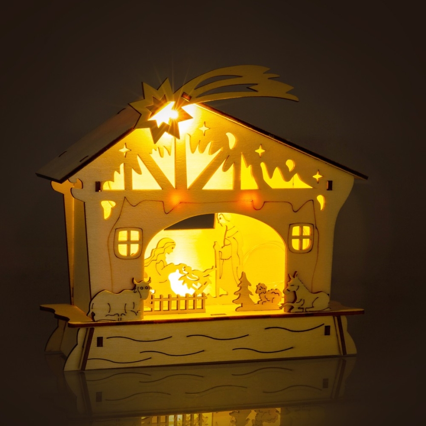 LED Christmas decoration 4xLED/2xAAA warm white