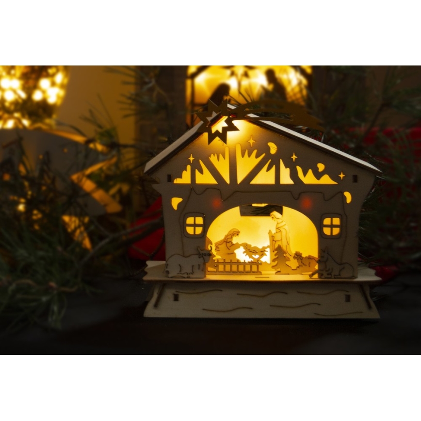 LED Christmas decoration 4xLED/2xAAA warm white
