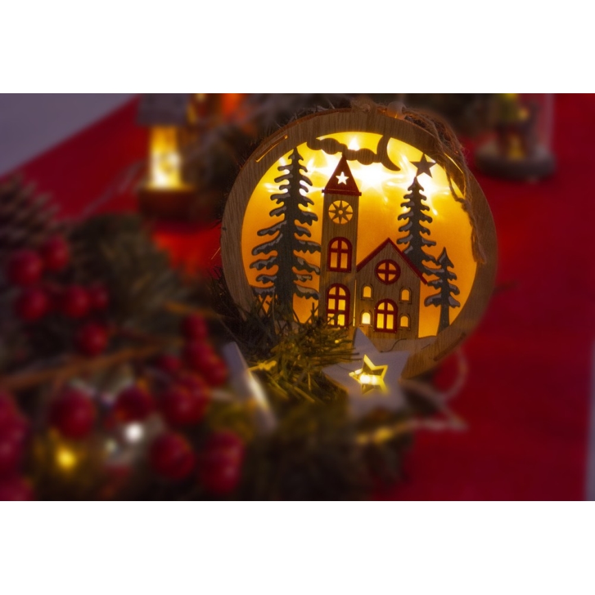 LED Christmas decoration 5xLED/2xAAA warm white