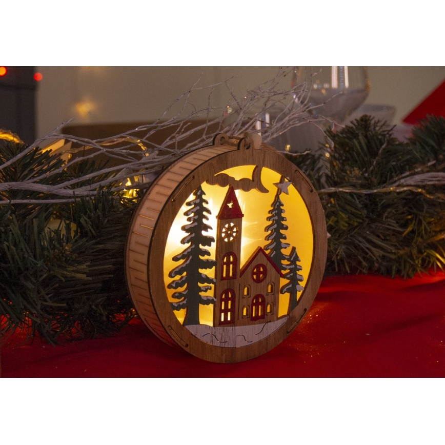 LED Christmas decoration 5xLED/2xAAA warm white
