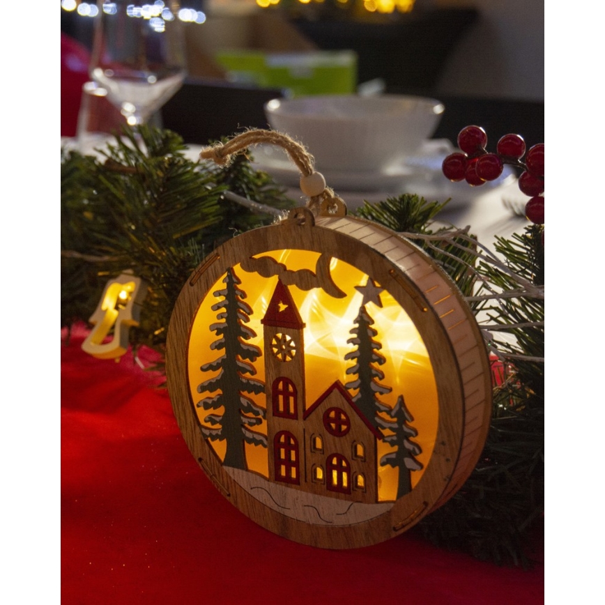 LED Christmas decoration 5xLED/2xAAA warm white
