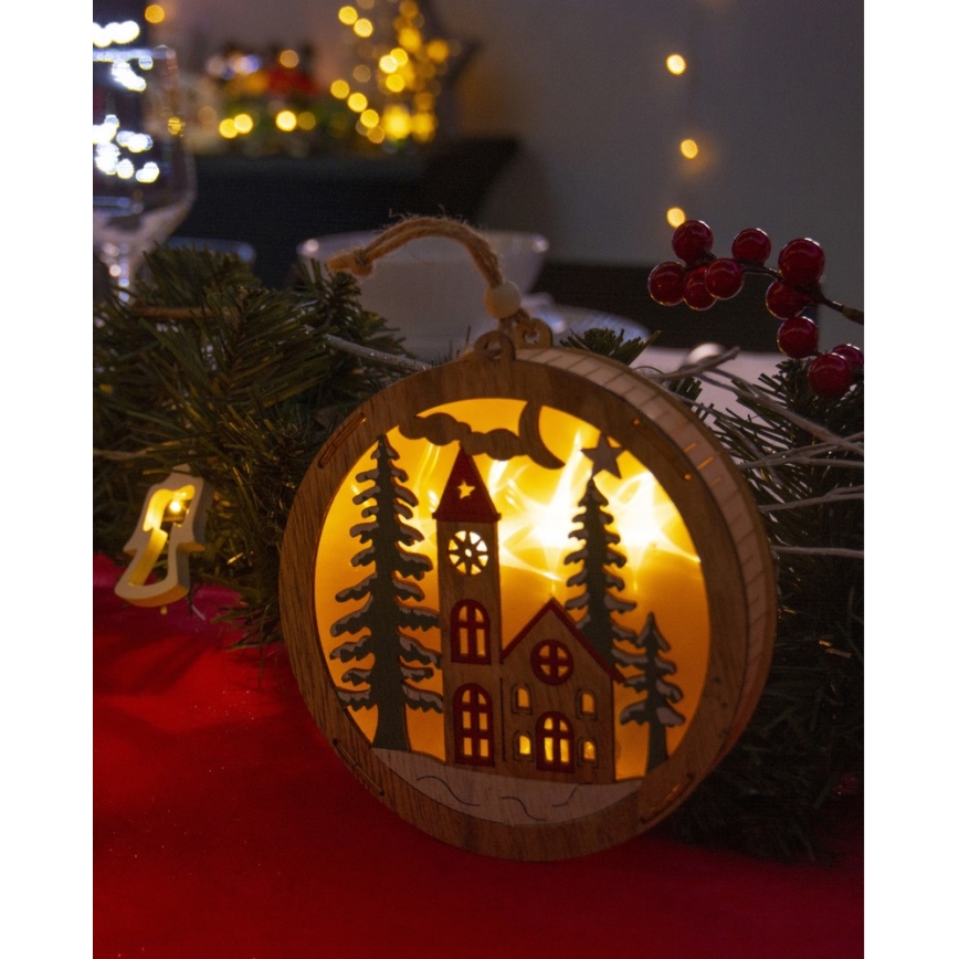 LED Christmas decoration 5xLED/2xAAA warm white