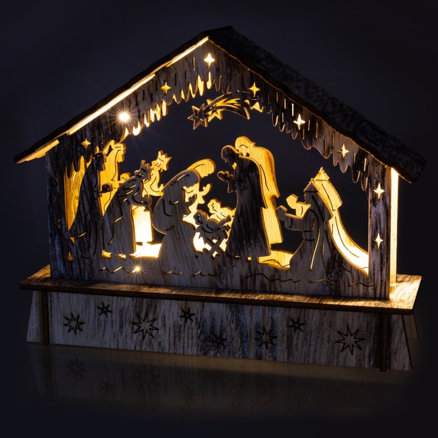 LED Christmas decoration 6xLED/2xAA warm white