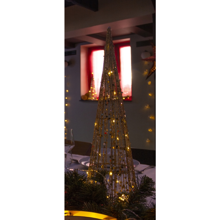 LED Christmas decoration LED/2xAA 40 cm cone