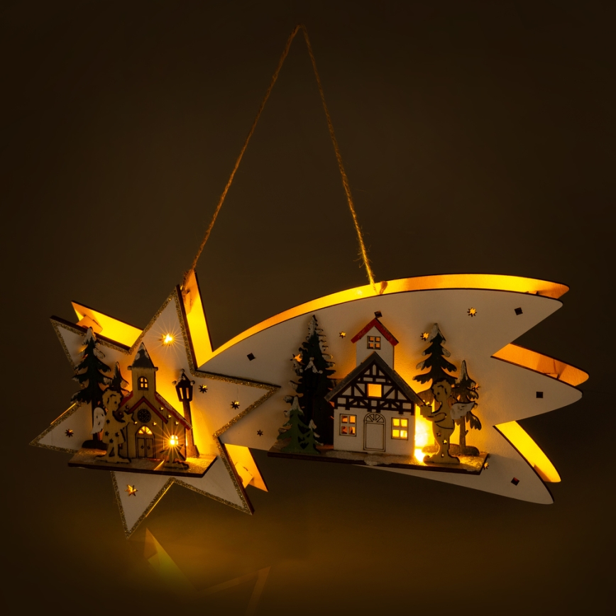 LED Christmas decoration LED/2xAA comet