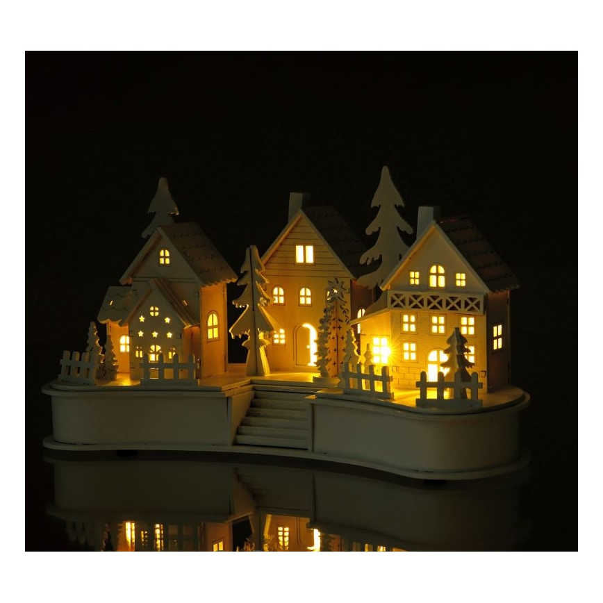 LED Christmas decoration LED/2xAA village