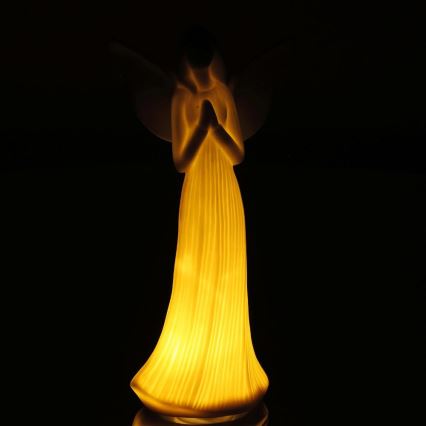 LED Christmas decoration LED/2xLR44/warm white angel