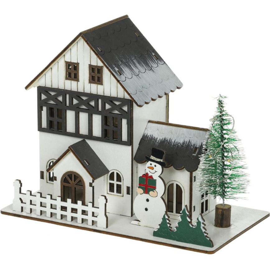 LED Christmas decoration LED/2xLR44/warm white house