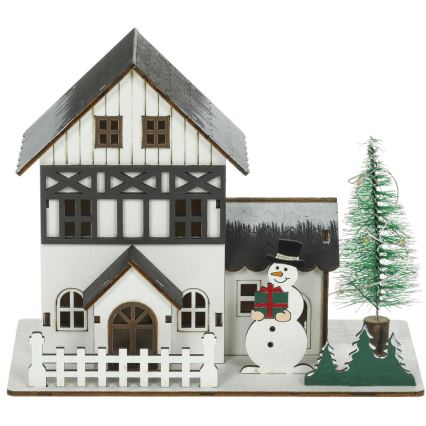 LED Christmas decoration LED/2xLR44/warm white house