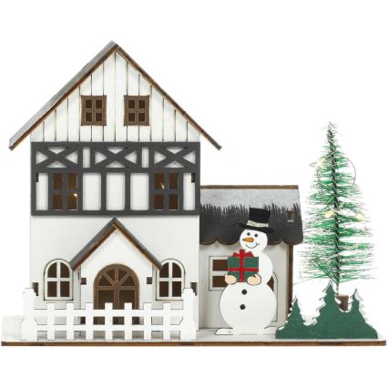 LED Christmas decoration LED/2xLR44/warm white house