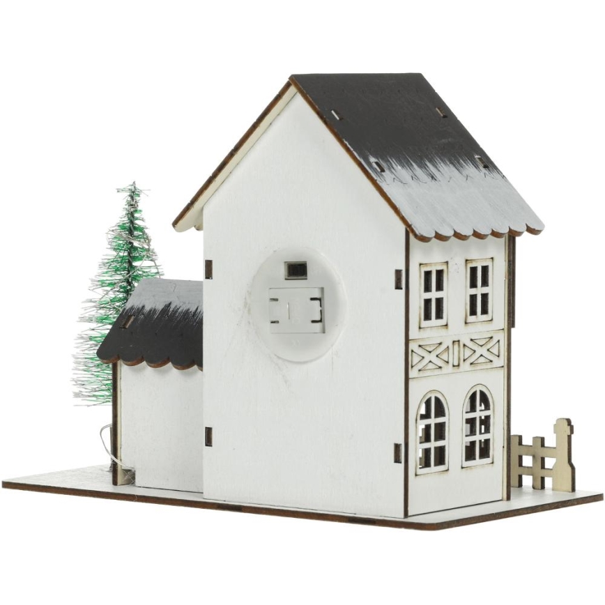 LED Christmas decoration LED/2xLR44/warm white house