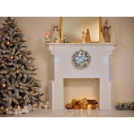 LED Christmas decoration LED/2xLR44/warm white snowman with a snowball