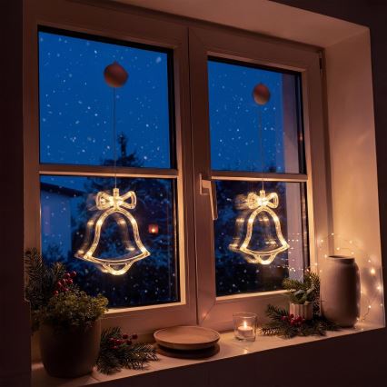 LED Christmas decoration LED/3xAAA/warm white bell