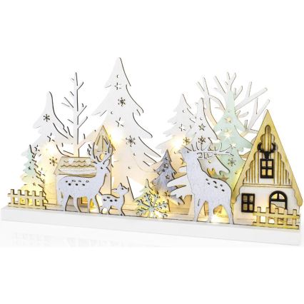 LED Christmas decoration LED/3xAAA/warm white forest
