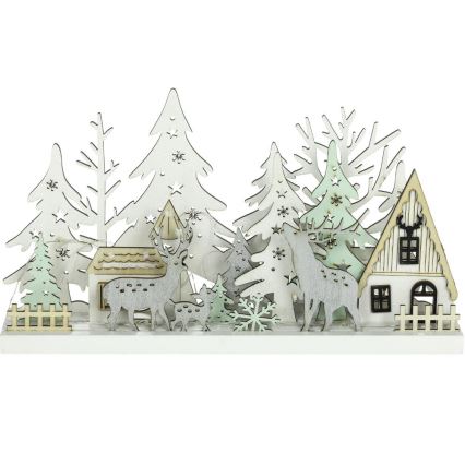 LED Christmas decoration LED/3xAAA/warm white forest
