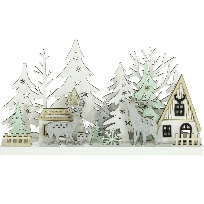 LED Christmas decoration LED/3xAAA/warm white forest