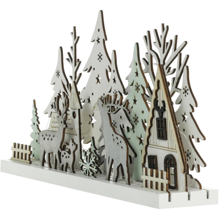 LED Christmas decoration LED/3xAAA/warm white forest