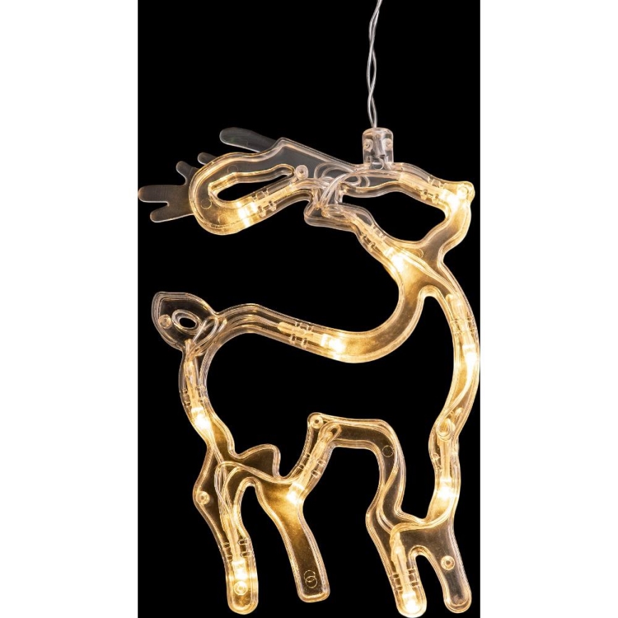 LED Christmas decoration LED/3xAAA/warm white reindeer