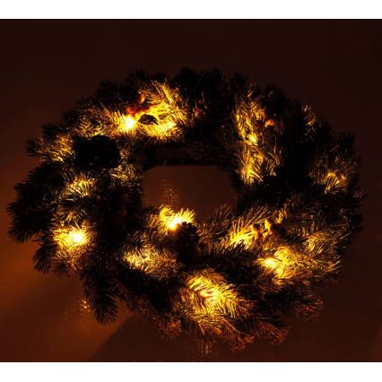 LED Christmas wreath LED/2xAA d. 40 cm