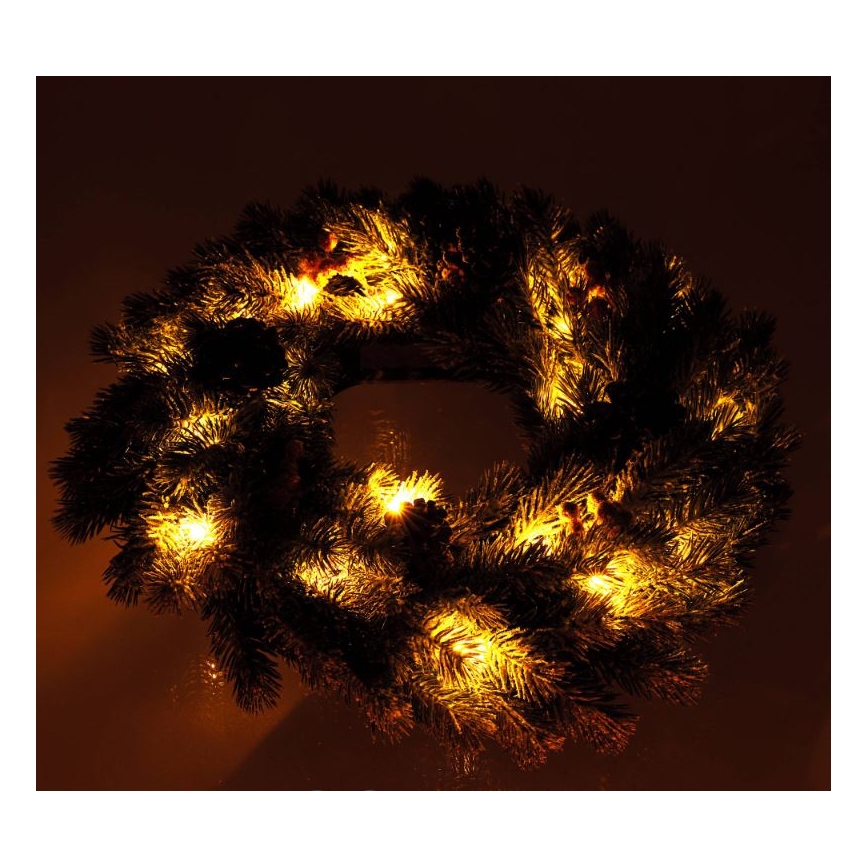 LED Christmas wreath LED/2xAA d. 40 cm