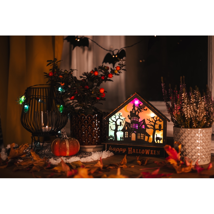 LED Decoration HALLOWEEN LED/2xAA/multicolor haunted house