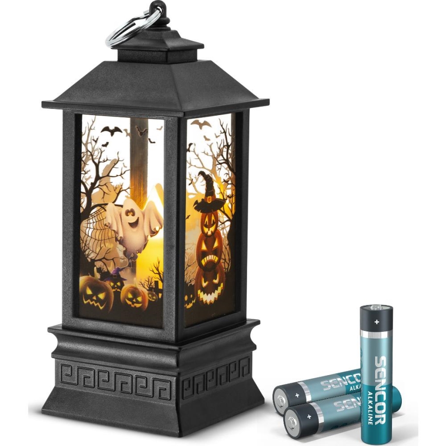 LED Decoration HALLOWEEN LED/3xAAA/warm white lantern with pumpkins