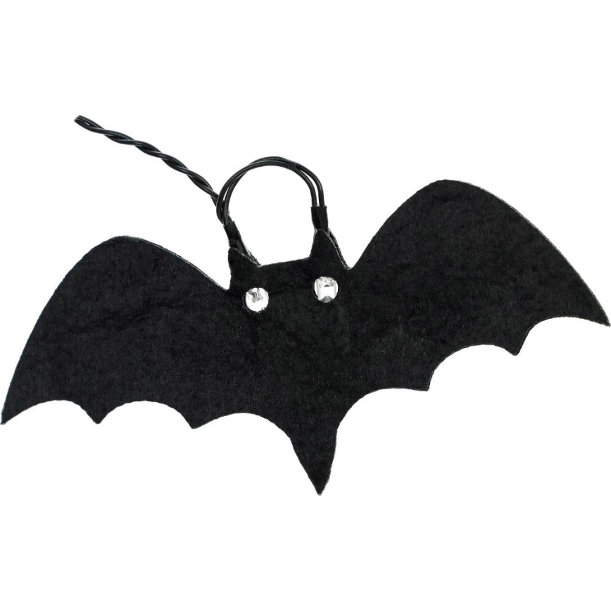 LED Decorative chain HALLOWEEN 10xLED/2xAA/warm white 1,3m bats