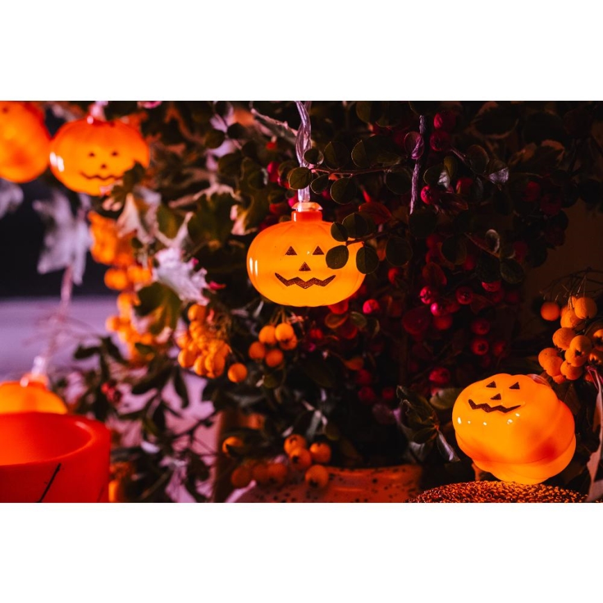 LED Decorative chain HALLOWEEN 20xLED/3xAA/warm white 3,3m pumpkins
