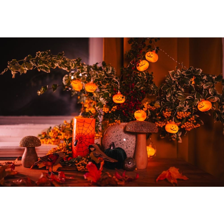 LED Decorative chain HALLOWEEN 20xLED/3xAA/warm white 3,3m pumpkins