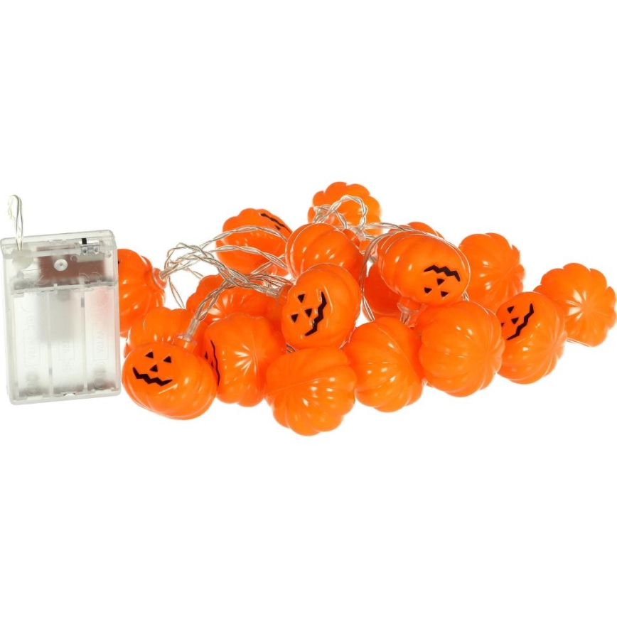 LED Decorative chain HALLOWEEN 20xLED/3xAA/warm white 3,3m pumpkins