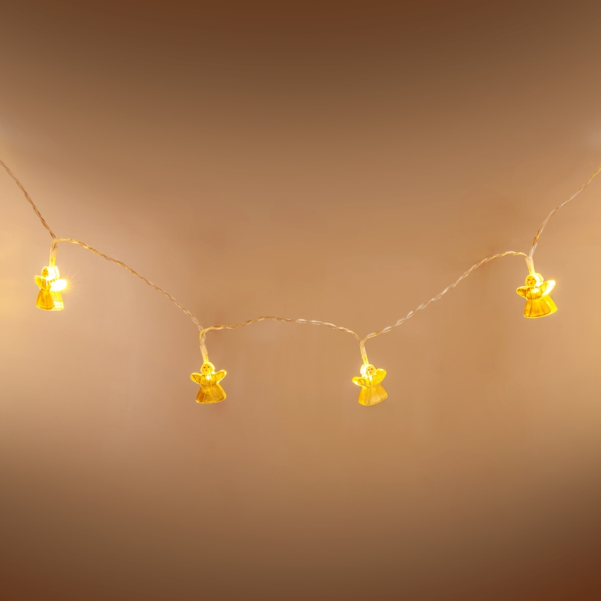 LED Decorative String Lights 10 LEDs / 2x AA, 1.65 m, Warm White