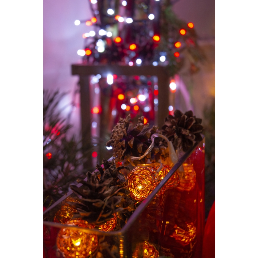 LED Decorative String Lights 10xLED/2xAA Warm White